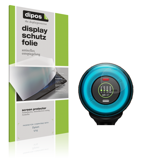 Matte Displayschutzfolie von dipos passend für Dyson V16, präziser Zuschnitt und blasenfrei montiert