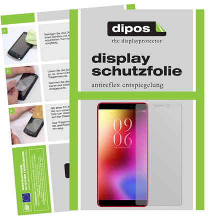 Matte Displayschutzfolie von dipos passend für Elephone A3, präziser Zuschnitt und blasenfrei montiert
