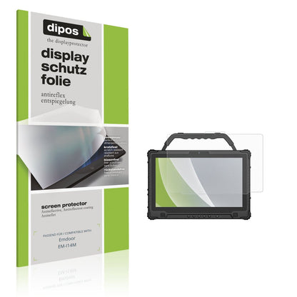 Matte Displayschutzfolie von dipos passend für Emdoor EM-I14M, präziser Zuschnitt und blasenfrei montiert