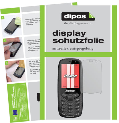 Matte Displayschutzfolie von dipos passend für Energizer E241S, präziser Zuschnitt und blasenfrei montiert
