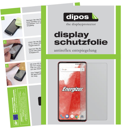 Matte Displayschutzfolie von dipos passend für Energizer Power Max P18K Pop, präziser Zuschnitt und blasenfrei montiert