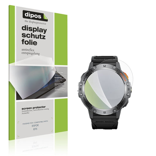 Matte Displayschutzfolie von dipos passend für ESFOE EF5, präziser Zuschnitt und blasenfrei montiert