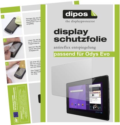Matte Displayschutzfolie von dipos passend für Evo Odys, präziser Zuschnitt und blasenfrei montiert