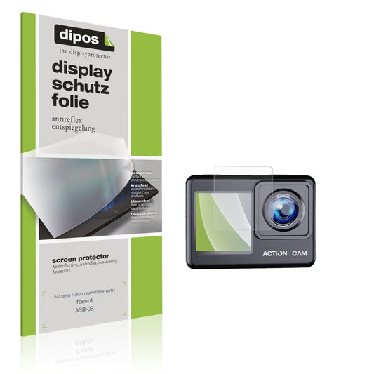 Matte Displayschutzfolie von dipos passend für fceoul A3B-03 Aussenseite, präziser Zuschnitt und blasenfrei montiert
