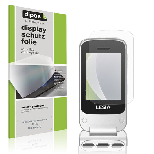 Matte Displayschutzfolie von dipos passend für FEGA Flip Senior 2, präziser Zuschnitt und blasenfrei montiert