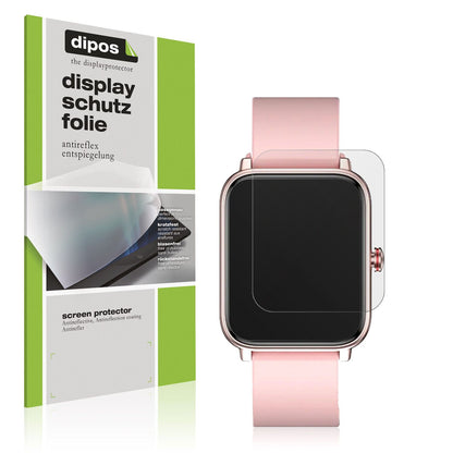 Matte Displayschutzfolie von dipos passend für Fireboltt Ninja Pro Max, präziser Zuschnitt und blasenfrei montiert