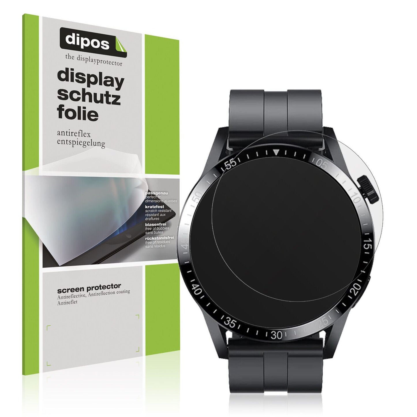 Matte Displayschutzfolie von dipos passend für Fireboltt Talk Pro, präziser Zuschnitt und blasenfrei montiert