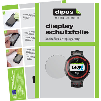 Matte Displayschutzfolie von dipos passend für Forerunner 220 Garmin, präziser Zuschnitt und blasenfrei montiert
