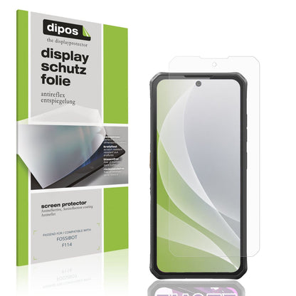 Matte Displayschutzfolie von dipos passend für FOSSiBOT F114, präziser Zuschnitt und blasenfrei montiert