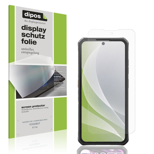 Matte Displayschutzfolie von dipos passend für FOSSiBOT F114, präziser Zuschnitt und blasenfrei montiert