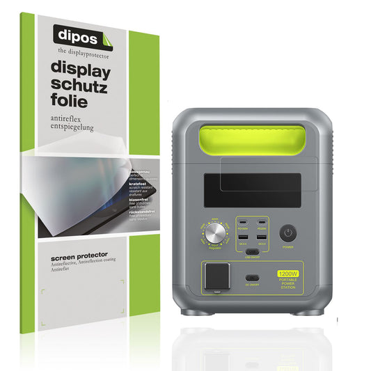 Matte Displayschutzfolie von dipos passend für Fossibot F1200, präziser Zuschnitt und blasenfrei montiert