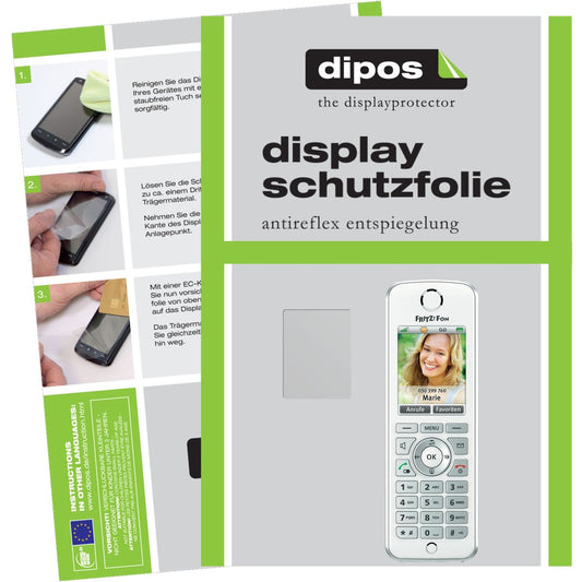Matte Displayschutzfolie von dipos passend für Fritz!Fon C4 AVM, präziser Zuschnitt und blasenfrei montiert