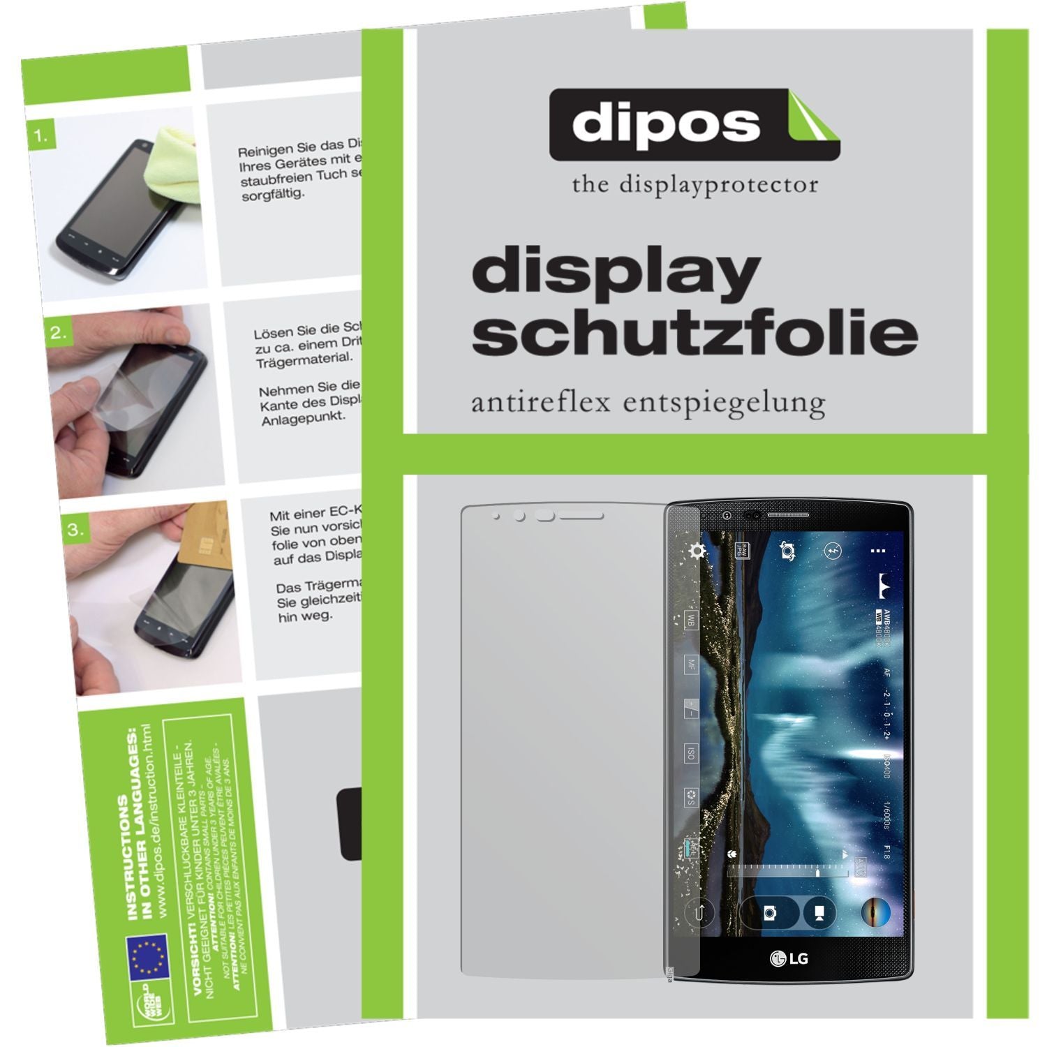 Matte Displayschutzfolie von dipos passend für G4 LG, präziser Zuschnitt und blasenfrei montiert