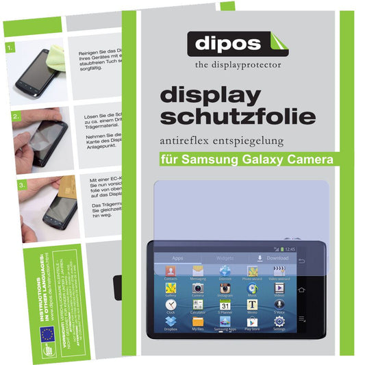 Matte Displayschutzfolie von dipos passend für Galaxy Camera Samsung, präziser Zuschnitt und blasenfrei montiert