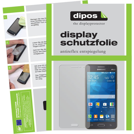 Matte Displayschutzfolie von dipos passend für Galaxy Grand Prime Samsung, präziser Zuschnitt und blasenfrei montiert