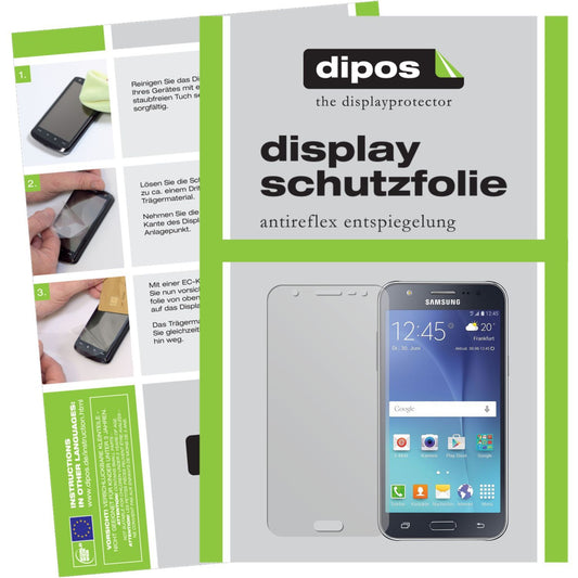Matte Displayschutzfolie von dipos passend für Galaxy J5 Samsung, präziser Zuschnitt und blasenfrei montiert
