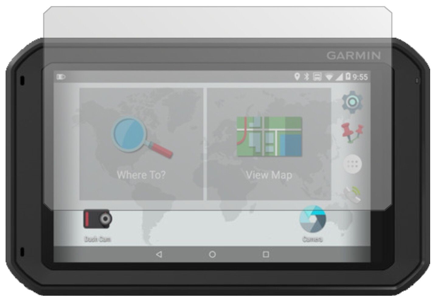 Matte Displayschutzfolie von dipos passend für Garmin Fleet 790 EU, präziser Zuschnitt und blasenfrei montiert