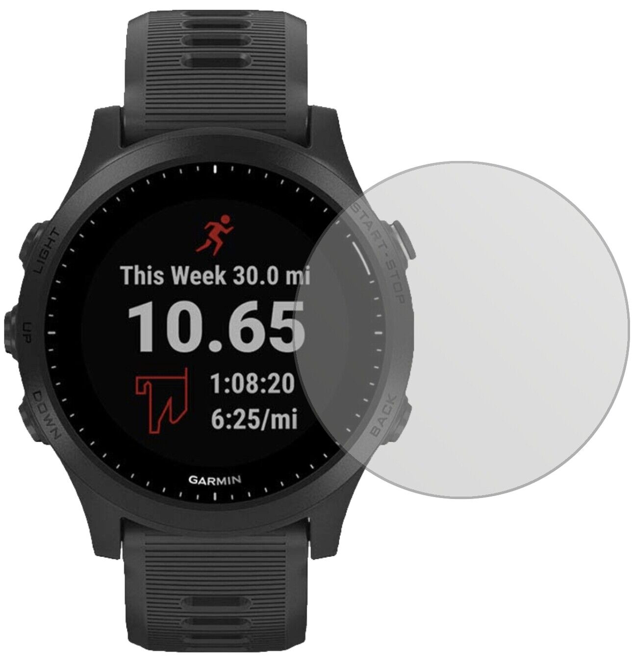 Matte Displayschutzfolie von dipos passend für Garmin Forerunner 245 Music, präziser Zuschnitt und blasenfrei montiert