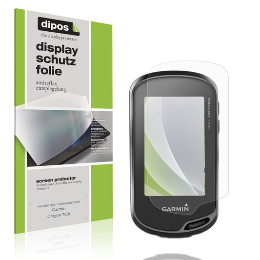 Matte Displayschutzfolie von dipos passend für Garmin Oregon 750t, präziser Zuschnitt und blasenfrei montiert