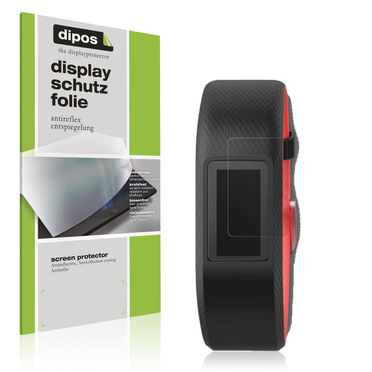 Matte Displayschutzfolie von dipos passend für Garmin Vivosport, präziser Zuschnitt und blasenfrei montiert