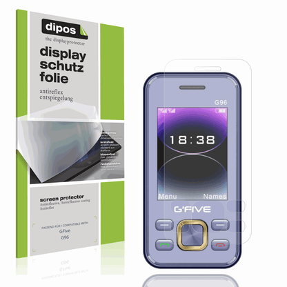 Matte Displayschutzfolie von dipos passend für GFive G96, präziser Zuschnitt und blasenfrei montiert