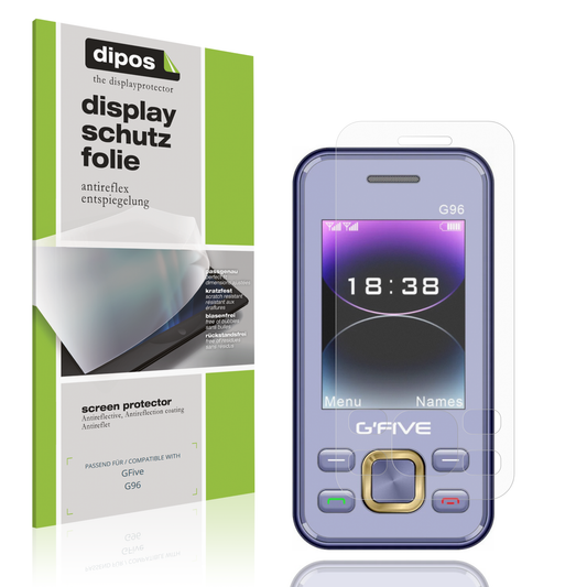 Matte Displayschutzfolie von dipos passend für GFive G96, präziser Zuschnitt und blasenfrei montiert