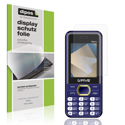 Matte Displayschutzfolie von dipos passend für GFive Hero New, präziser Zuschnitt und blasenfrei montiert