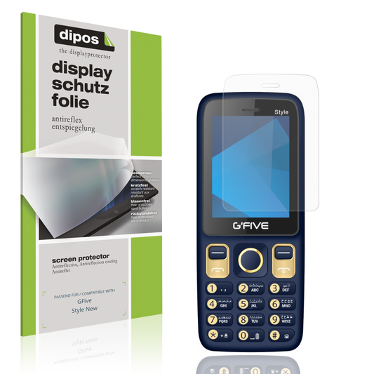 Matte Displayschutzfolie von dipos passend für GFive Style New, präziser Zuschnitt und blasenfrei montiert
