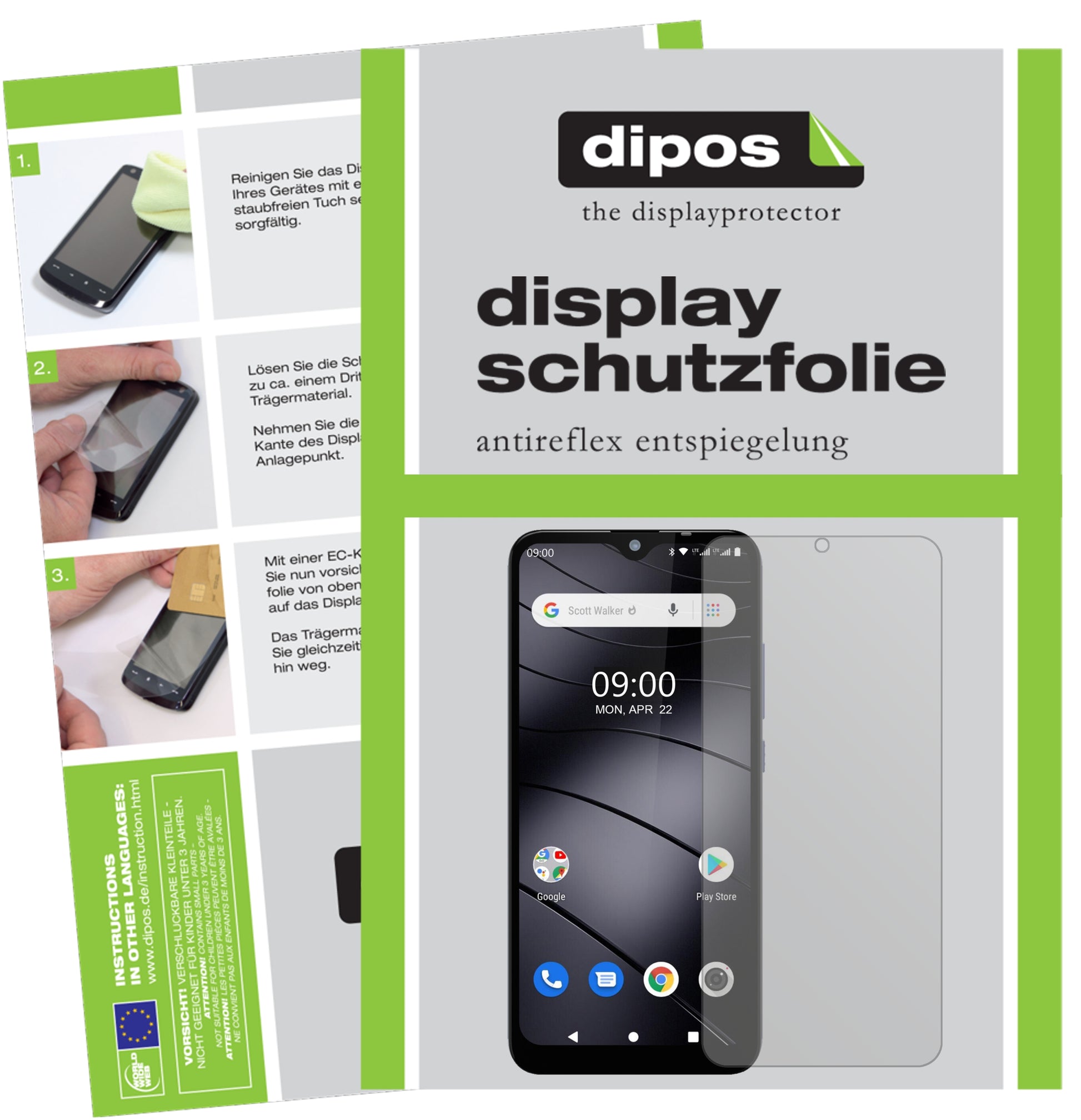 Matte Displayschutzfolie von dipos passend für Gigaset GS110, präziser Zuschnitt und blasenfrei montiert