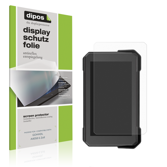 Matte Displayschutzfolie von dipos passend für GOHHDL A4058 6 Zoll, präziser Zuschnitt und blasenfrei montiert