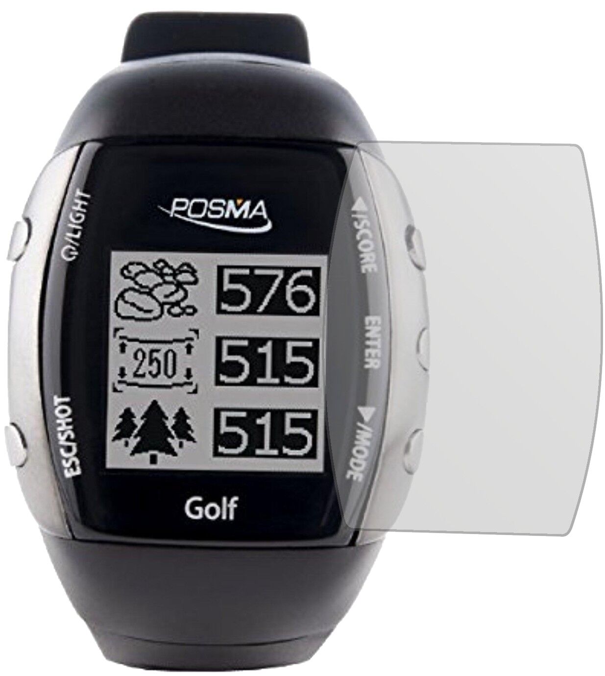 Matte Displayschutzfolie von dipos passend für Golfbuddy CT2, präziser Zuschnitt und blasenfrei montiert