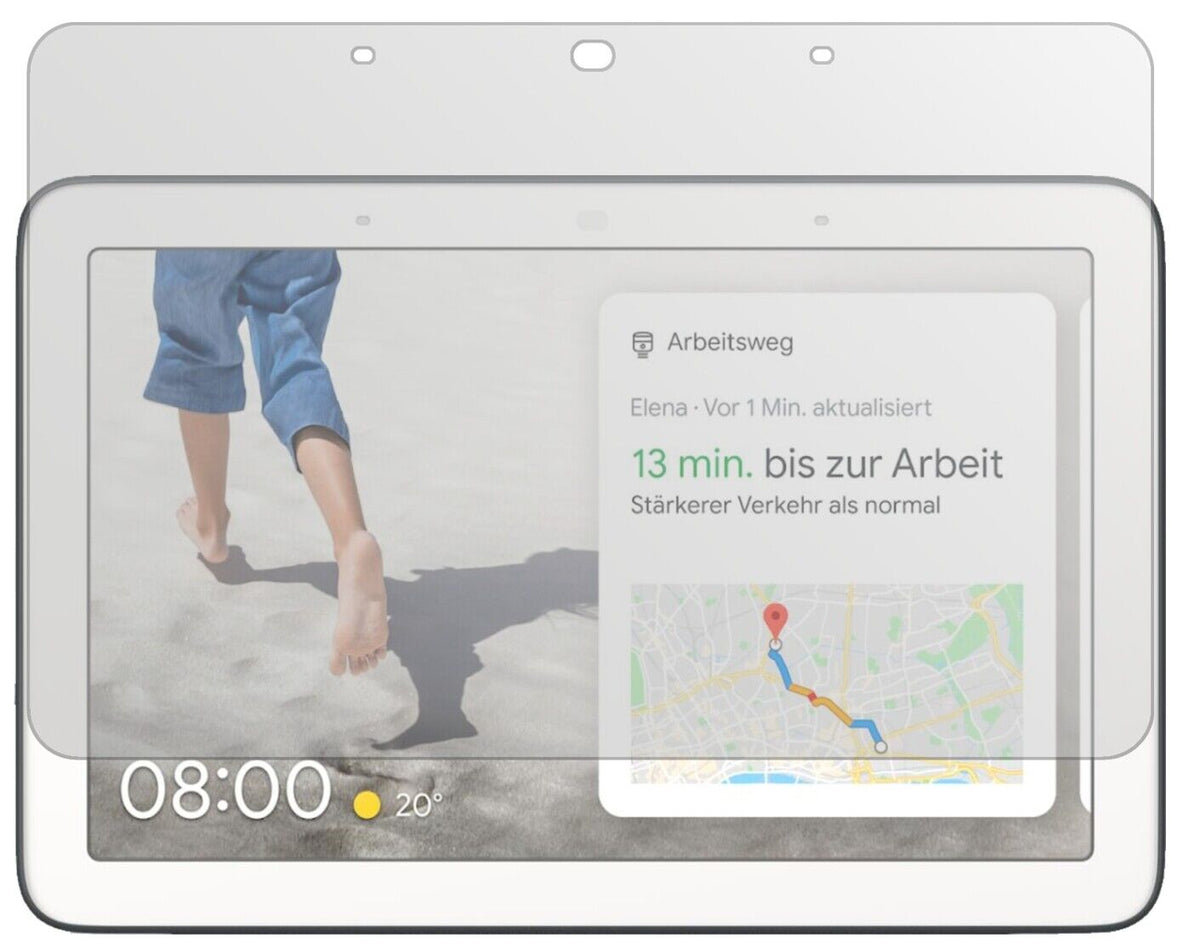 Matte Displayschutzfolie von dipos passend für Google Nest Hub, präziser Zuschnitt und blasenfrei montiert