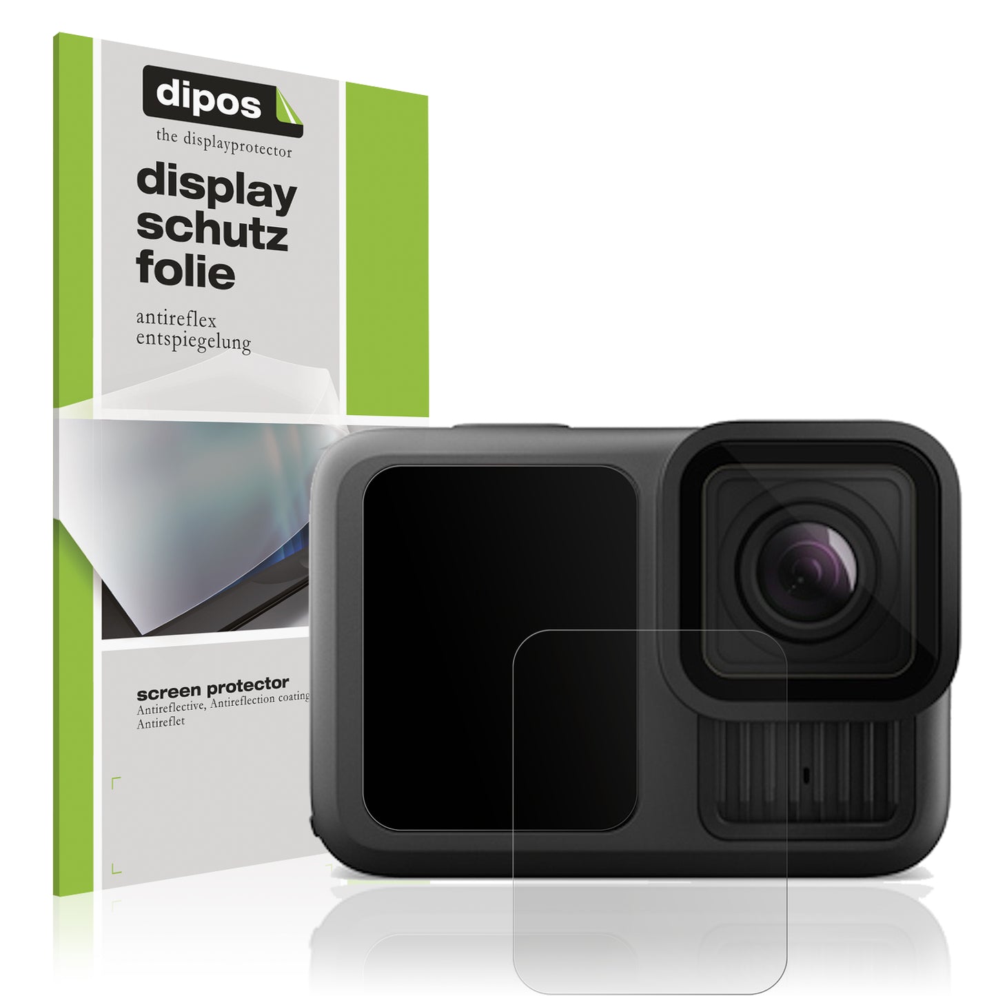 Matte Displayschutzfolie von dipos passend für GoPro Hero 13, präziser Zuschnitt und blasenfrei montiert