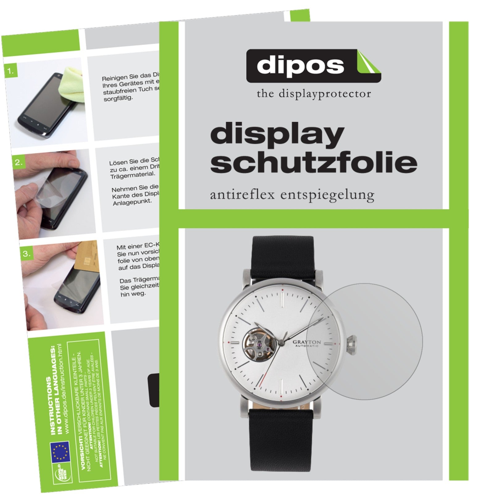 Matte Displayschutzfolie von dipos passend für Grayton Origin, präziser Zuschnitt und blasenfrei montiert