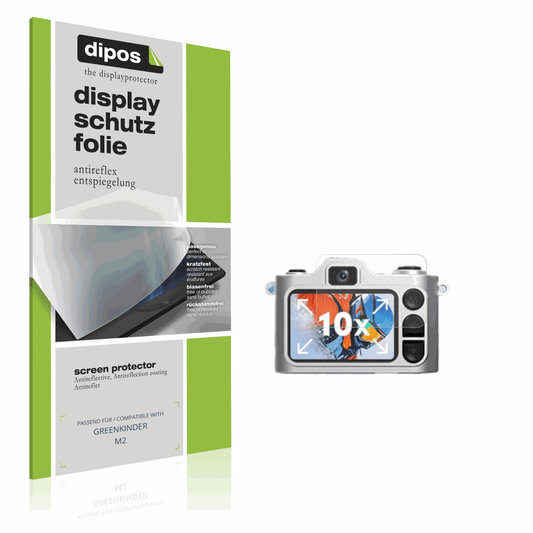 Matte Displayschutzfolie von dipos passend für GREENKINDER M2, präziser Zuschnitt und blasenfrei montiert