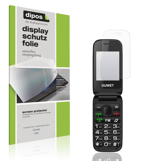 Matte Displayschutzfolie von dipos passend für Guwet G20, präziser Zuschnitt und blasenfrei montiert