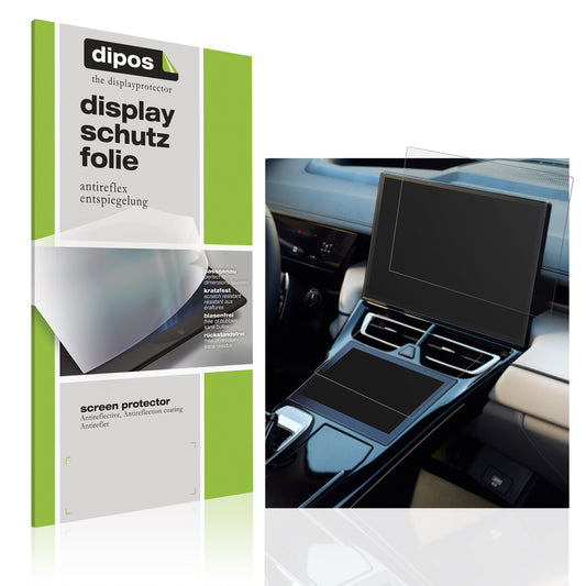Matte Displayschutzfolie von dipos passend für GWM Wey 05 Dual Touchscreen, präziser Zuschnitt und blasenfrei montiert