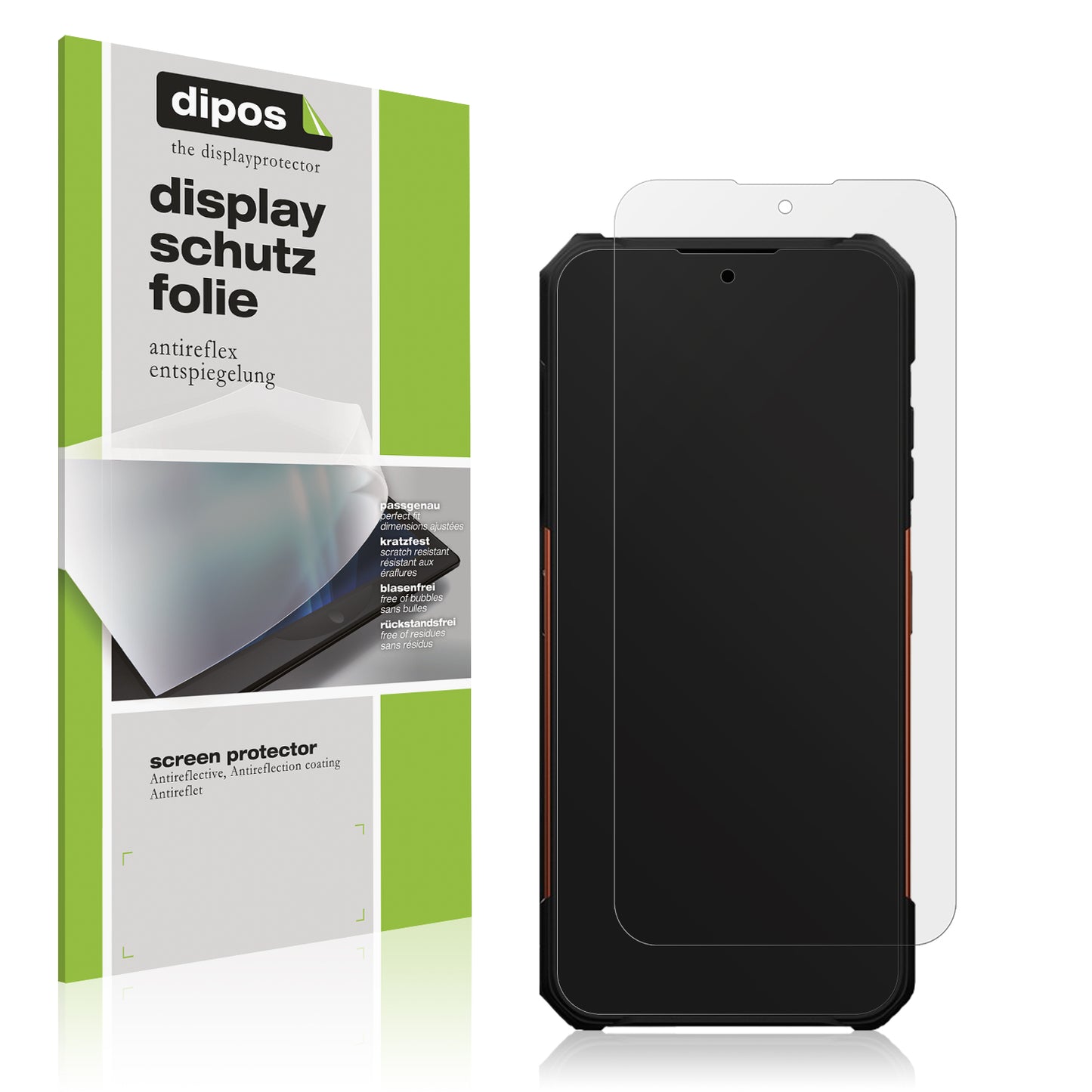 Matte Displayschutzfolie von dipos passend für Hammer Construction 2 5G, präziser Zuschnitt und blasenfrei montiert
