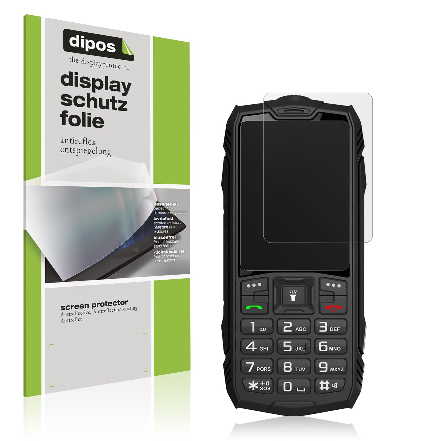 Matte Displayschutzfolie von dipos passend für Hammer H Basalt, präziser Zuschnitt und blasenfrei montiert