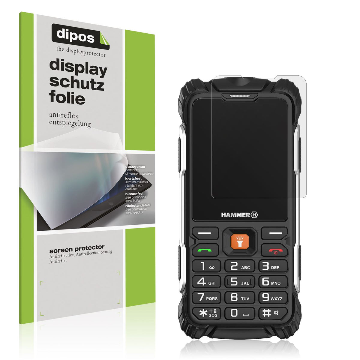 Matte Displayschutzfolie von dipos passend für Hammer H Forge, präziser Zuschnitt und blasenfrei montiert