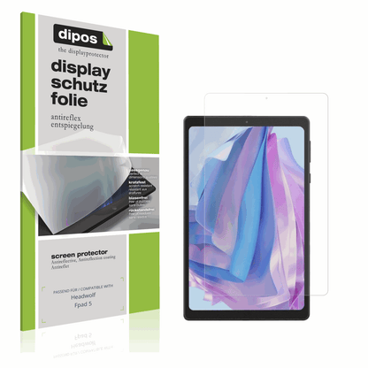 Matte Displayschutzfolie von dipos passend für Headwolf Fpad 5, präziser Zuschnitt und blasenfrei montiert