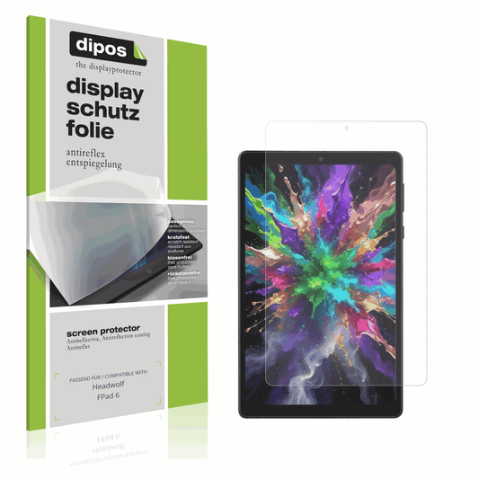 Matte Displayschutzfolie von dipos passend für Headwolf FPad 6, präziser Zuschnitt und blasenfrei montiert