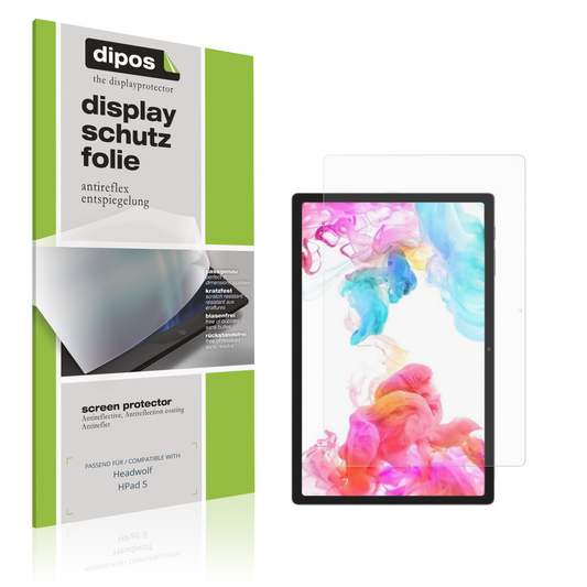 Matte Displayschutzfolie von dipos passend für Headwolf HPad 5, präziser Zuschnitt und blasenfrei montiert