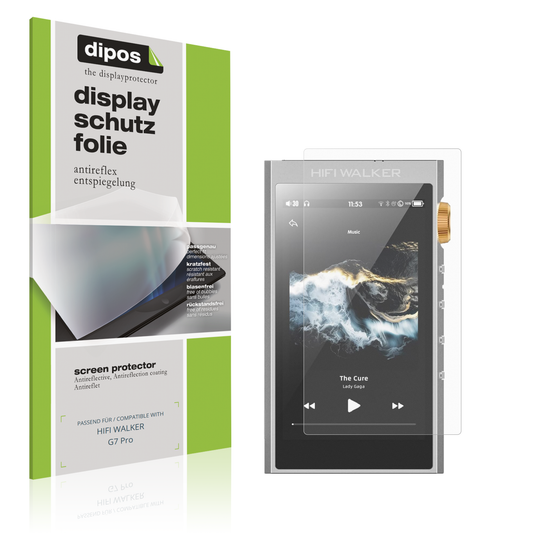 Matte Displayschutzfolie von dipos passend für HIFI WALKER G7 Pro, präziser Zuschnitt und blasenfrei montiert