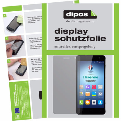 Matte Displayschutzfolie von dipos passend für Hisense C20, präziser Zuschnitt und blasenfrei montiert