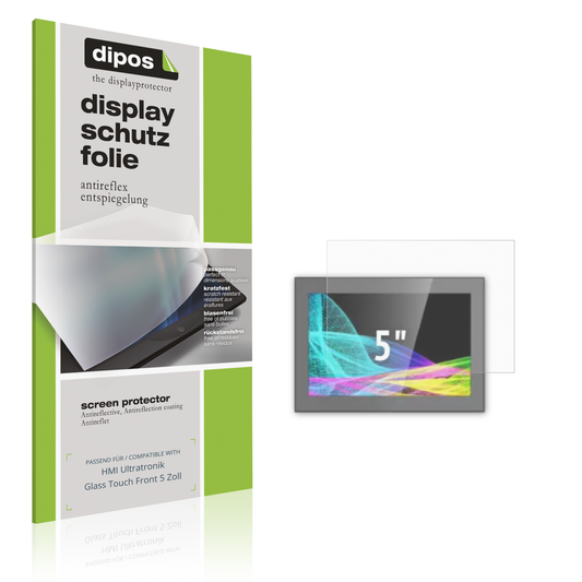 Matte Displayschutzfolie von dipos passend für HMI Ultratronik Glass Touch Front 5 Zoll, präziser Zuschnitt und blasenfrei montiert