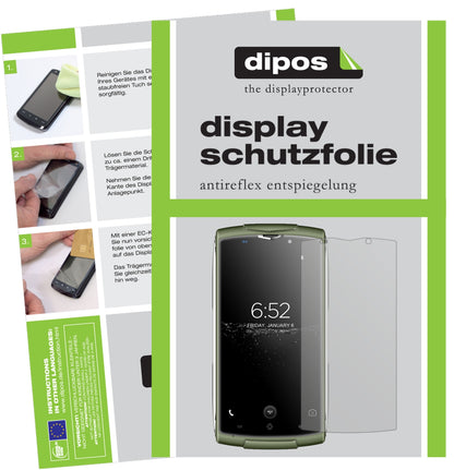 Matte Displayschutzfolie von dipos passend für Homtom Zoji Z7, präziser Zuschnitt und blasenfrei montiert