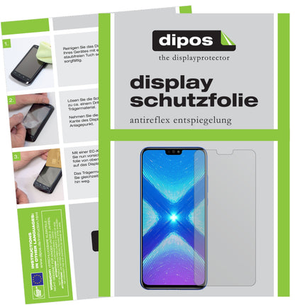 Matte Displayschutzfolie von dipos passend für Honor View 10 Lite, präziser Zuschnitt und blasenfrei montiert