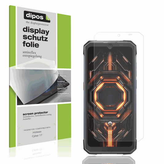 Matte Displayschutzfolie von dipos passend für Hotwav Cyber 17, präziser Zuschnitt und blasenfrei montiert