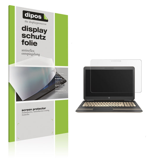 Matte Displayschutzfolie von dipos passend für HP Pavilion 15 bc200, präziser Zuschnitt und blasenfrei montiert